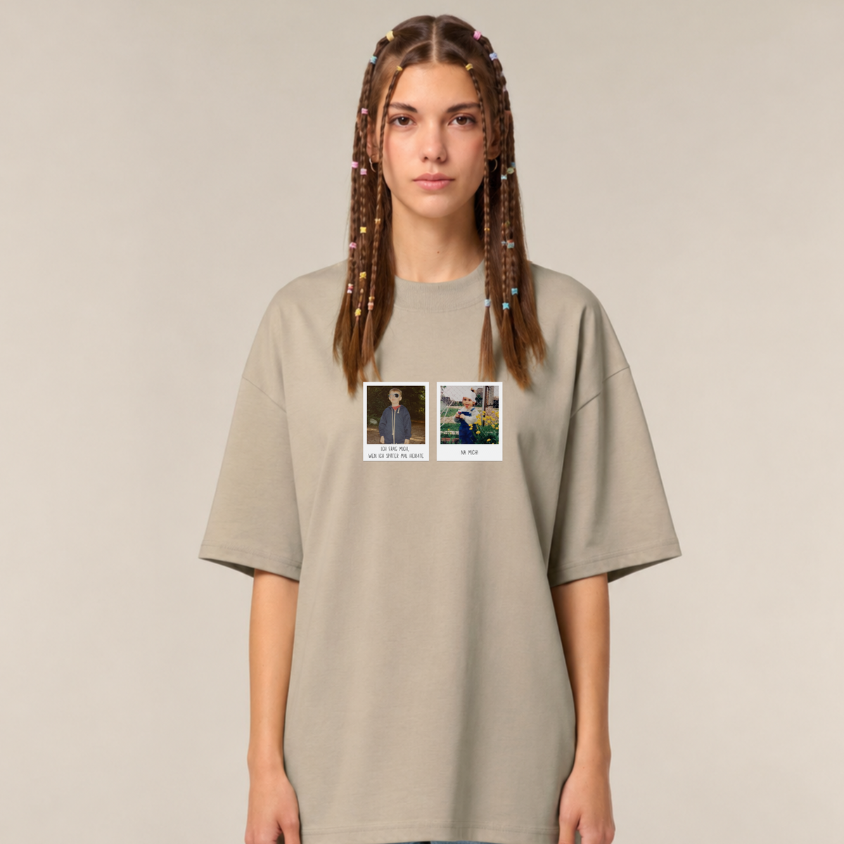 Ich frag mich, wen ich später mal heirate - Oversize, Unisex T-Shirt