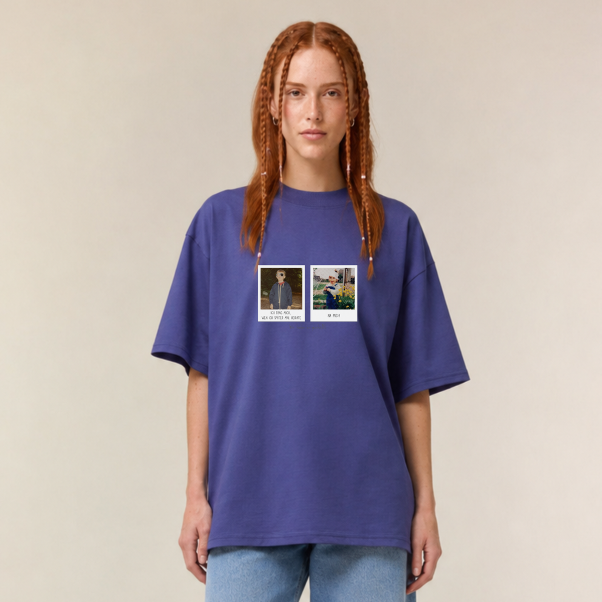 Ich frag mich, wen ich später mal heirate - Oversize, Unisex T-Shirt