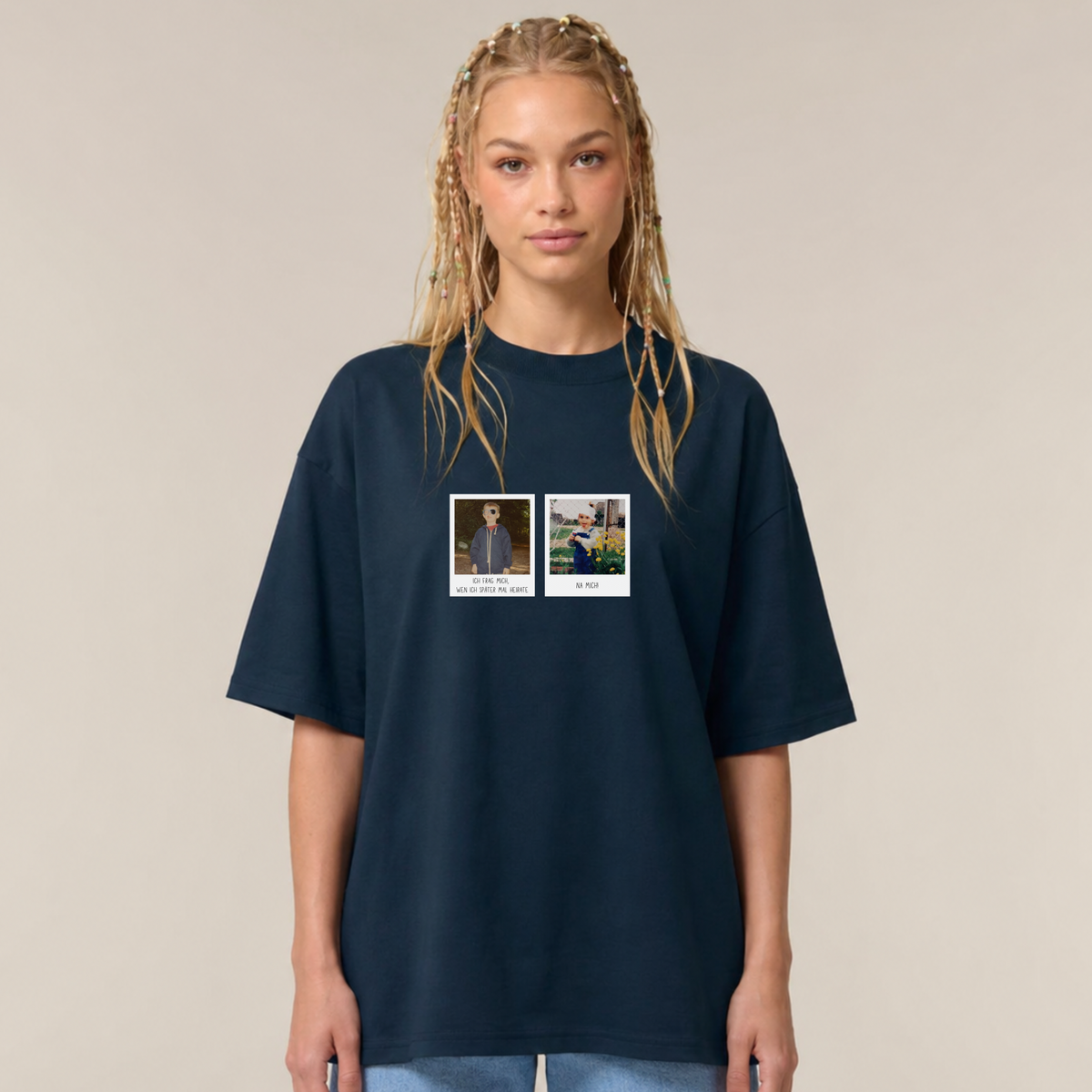 Ich frag mich, wen ich später mal heirate - Oversize, Unisex T-Shirt