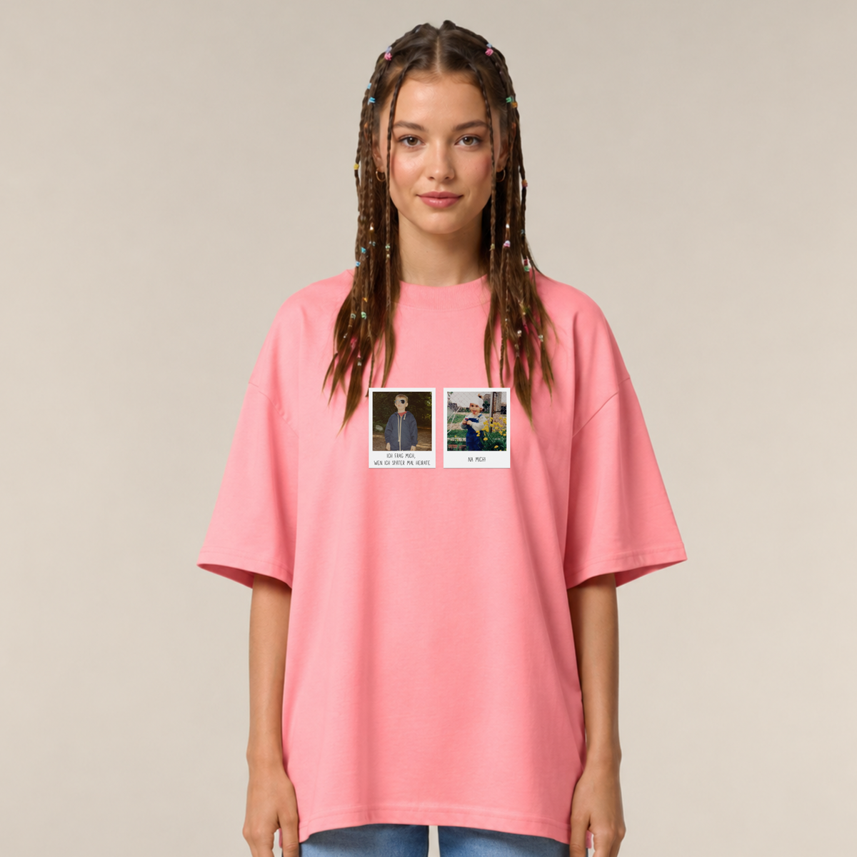 Ich frag mich, wen ich später mal heirate - Oversize, Unisex T-Shirt