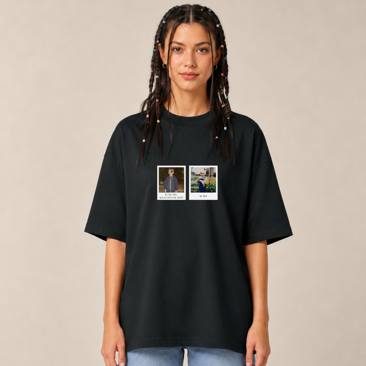 Ich frag mich, wen ich später mal heirate - Oversize, Unisex T-Shirt