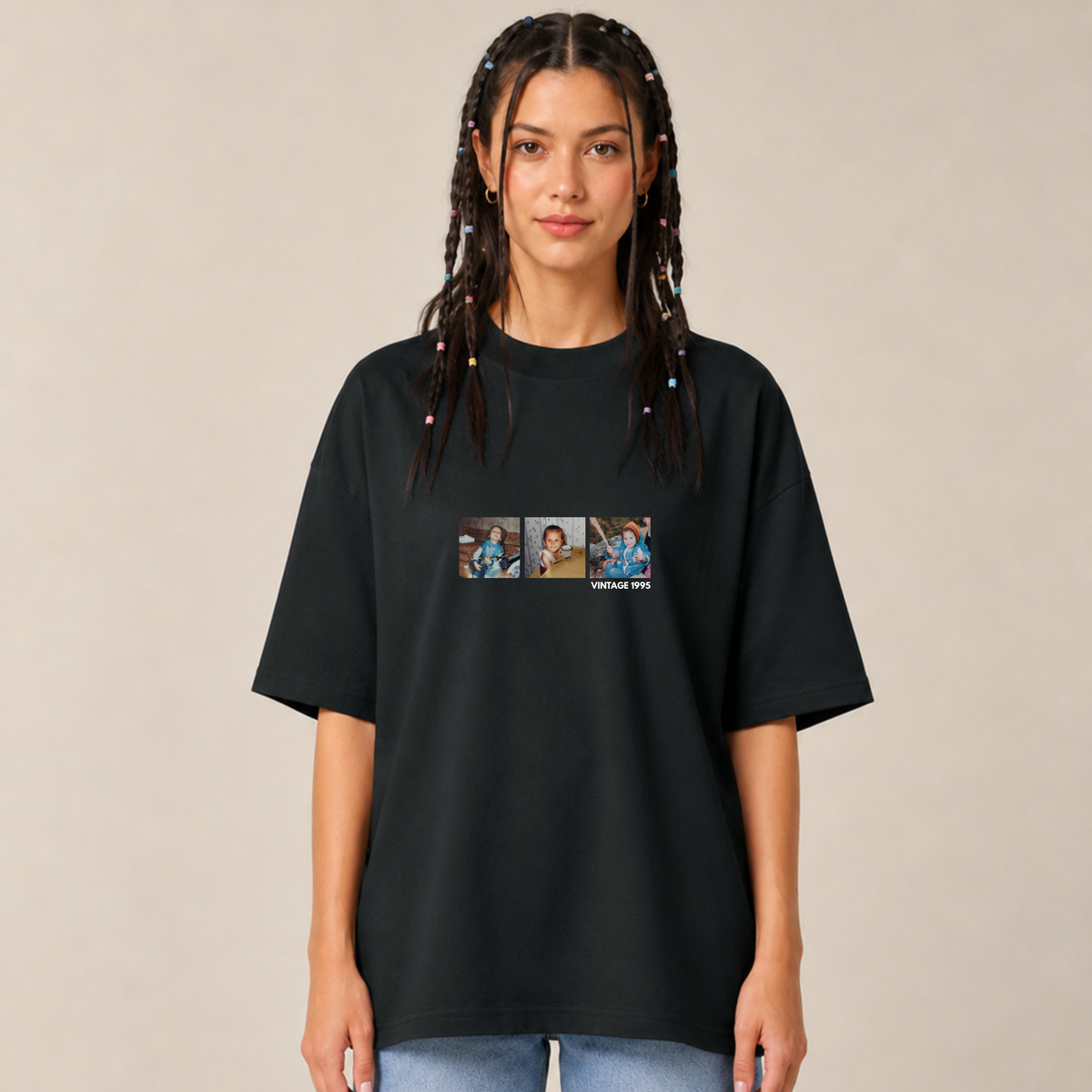 Vintage [3 Fotos] - Oversize, Unisex T-Shirt
