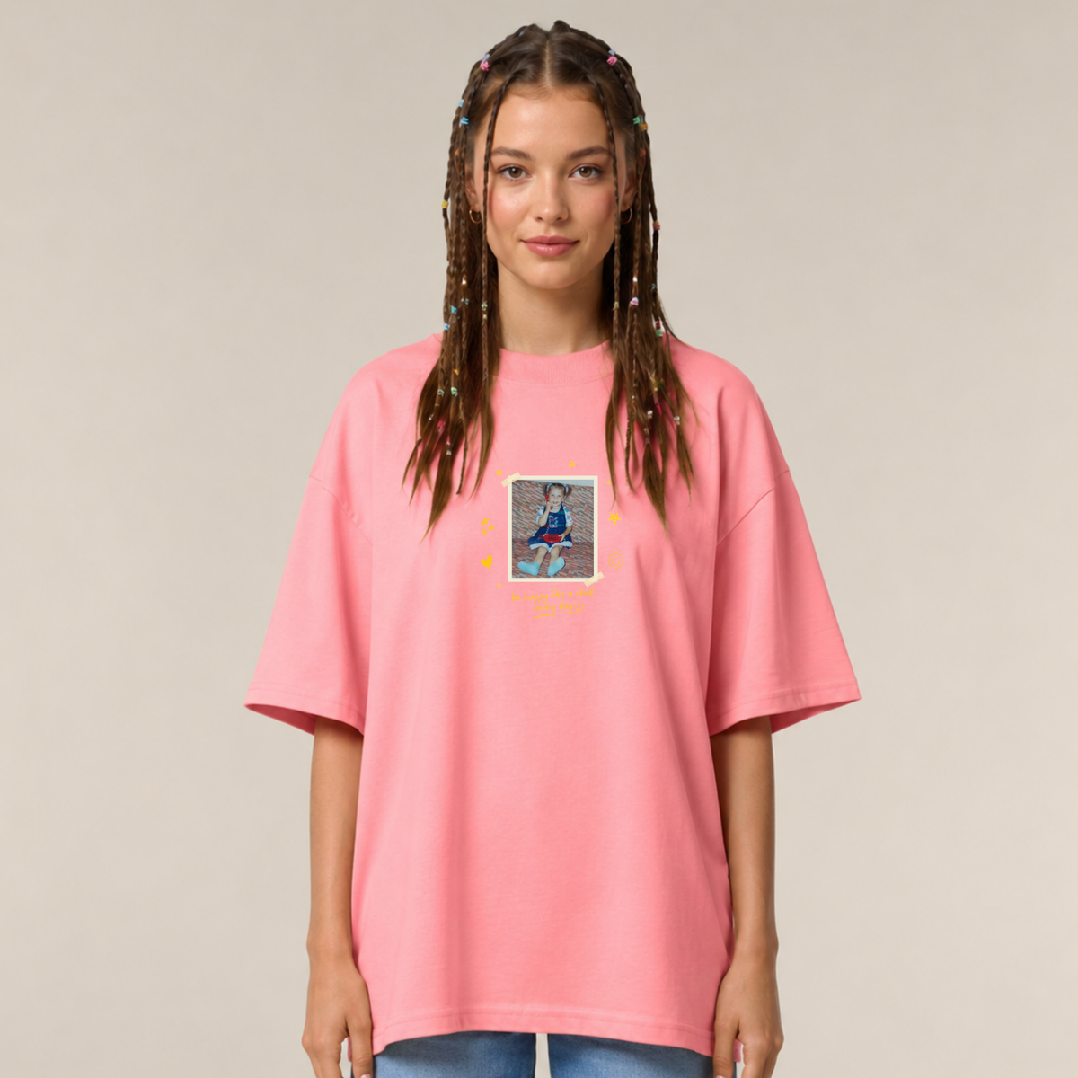 Be happy like a child - Oversize, Unisex T-Shirt