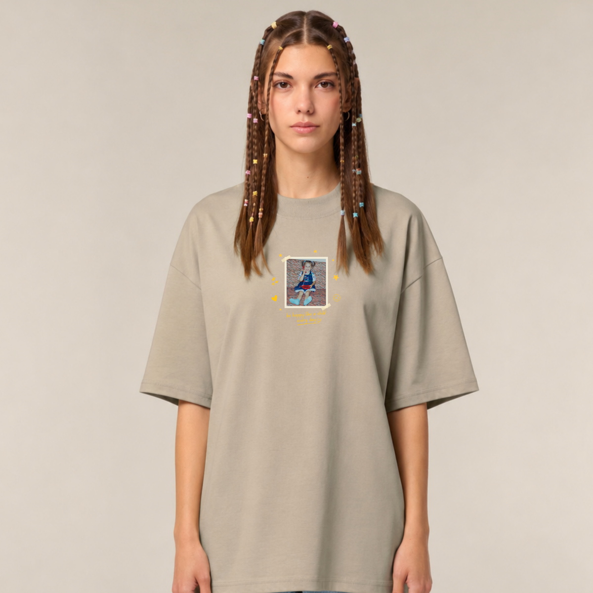 Be happy like a child - Oversize, Unisex T-Shirt