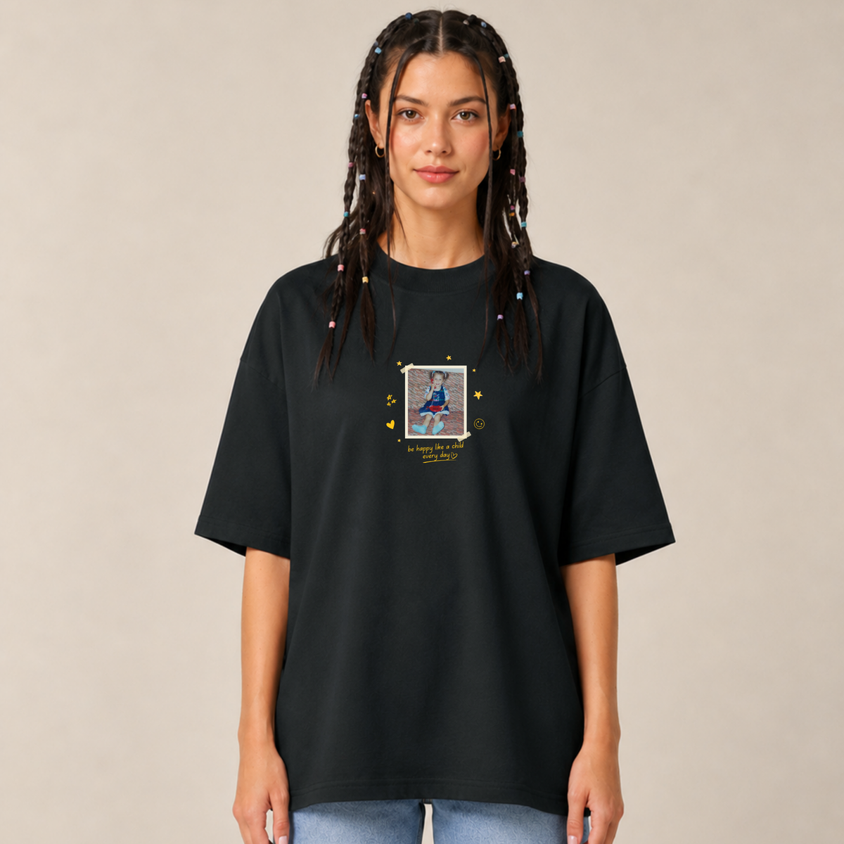 Be happy like a child - Oversize, Unisex T-Shirt