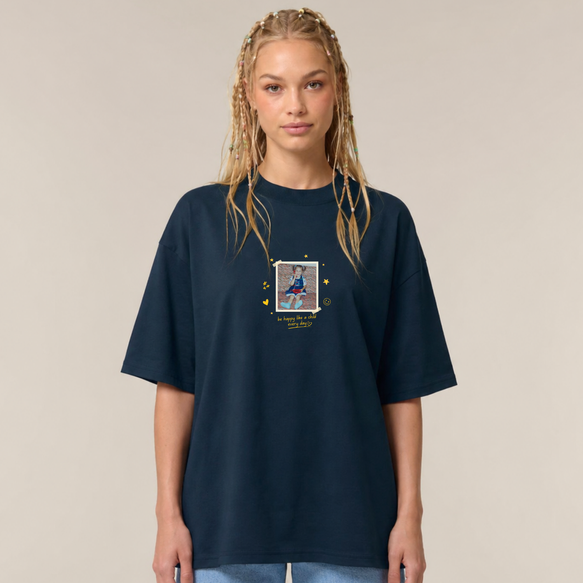 Be happy like a child - Oversize, Unisex T-Shirt