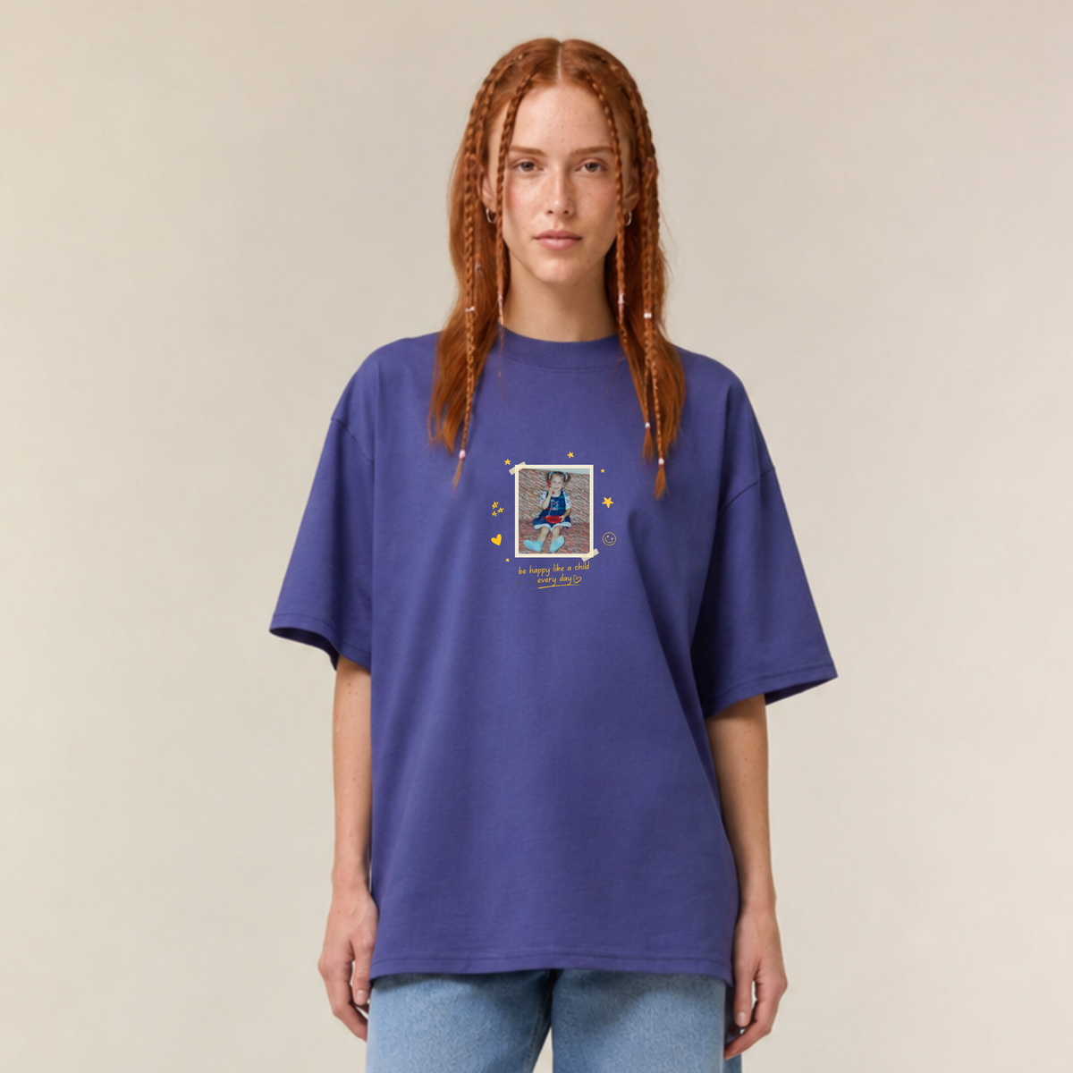 Be happy like a child - Oversize, Unisex T-Shirt