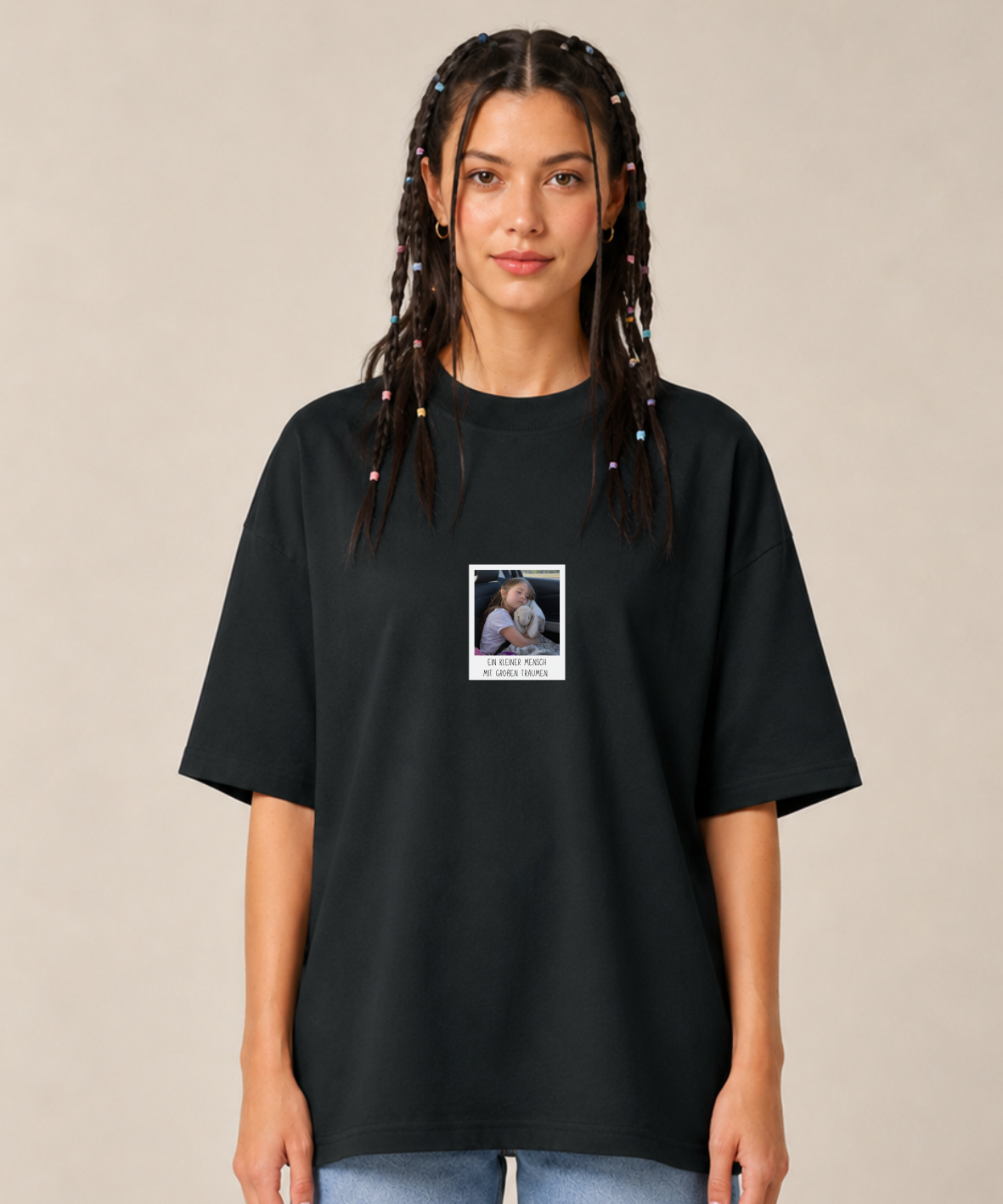 Ein kleiner Mensch mit großen Träumen - Unisex, Oversize T-Shirt