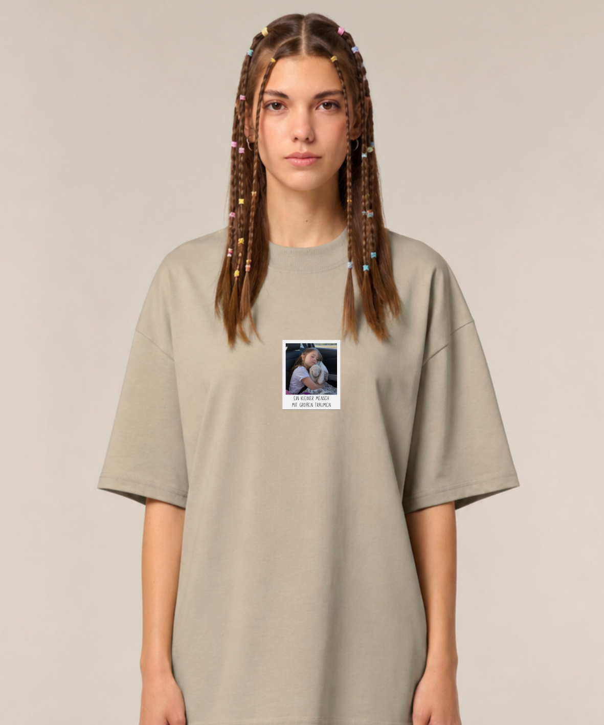 Ein kleiner Mensch mit großen Träumen - Unisex, Oversize T-Shirt